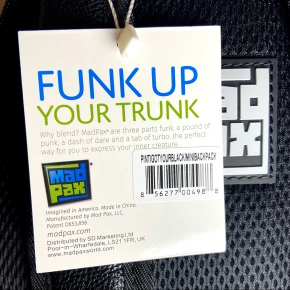 Rare Mad Pax Black Spiketus Rex Pint Mini Backpack - Picture 3 of 10